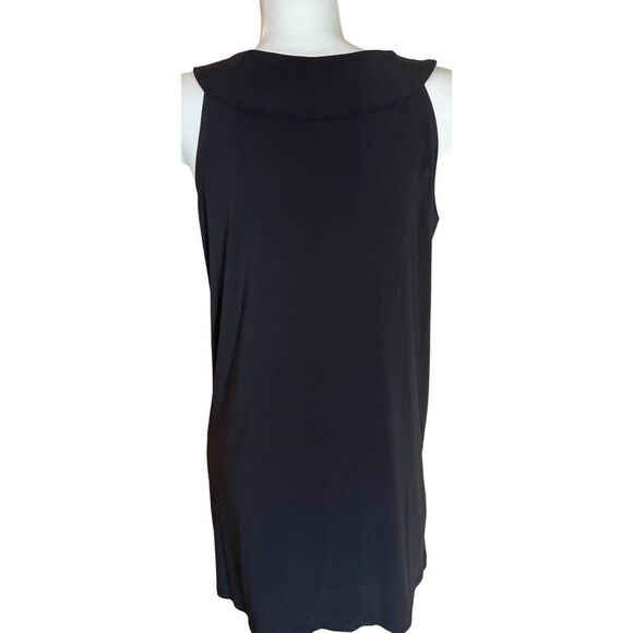 Blu Sage Black Dress Ruffle Zipper Neckline Med - Picture 5 of 6